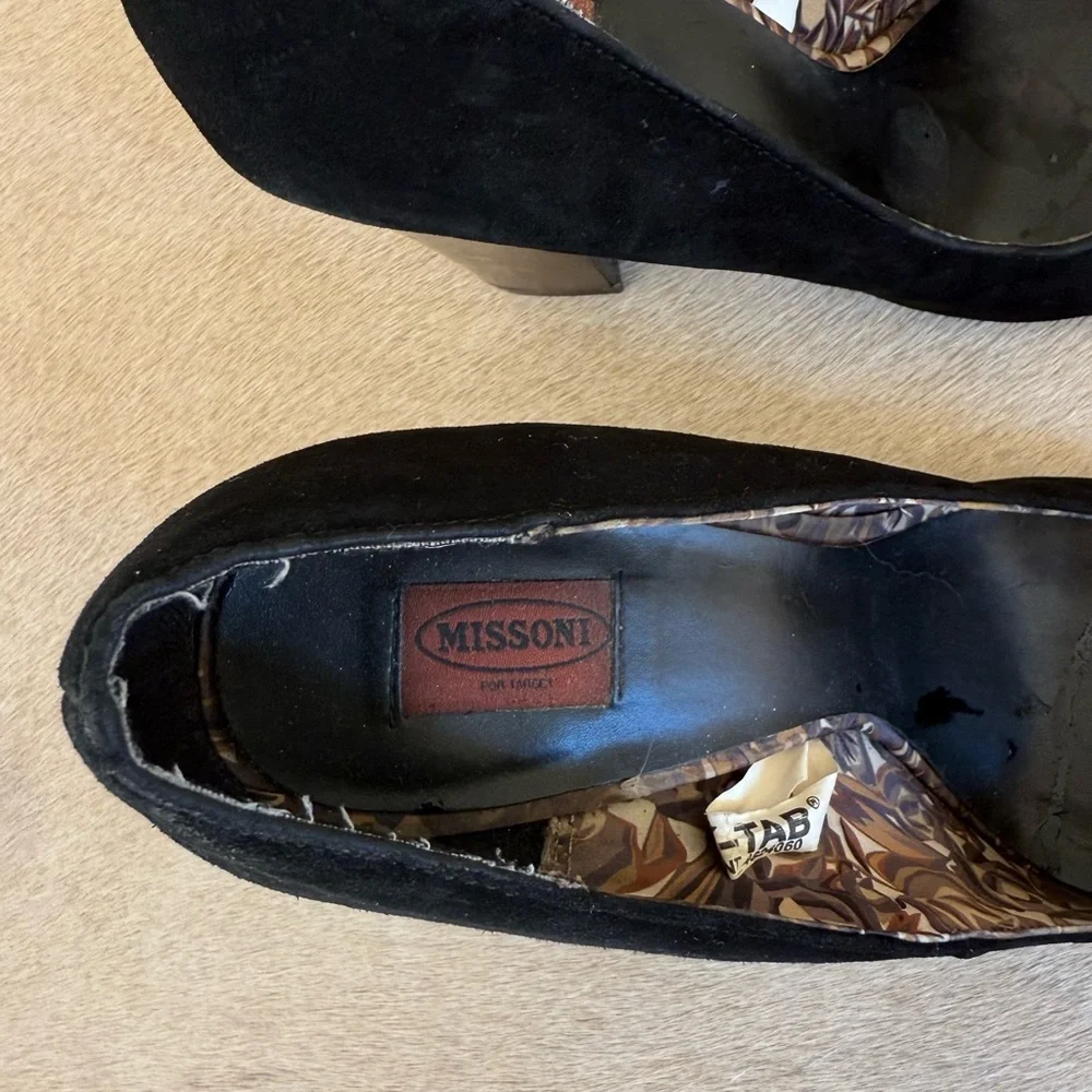 Missoni for Target Black and Brown Heels with Chunky Heel